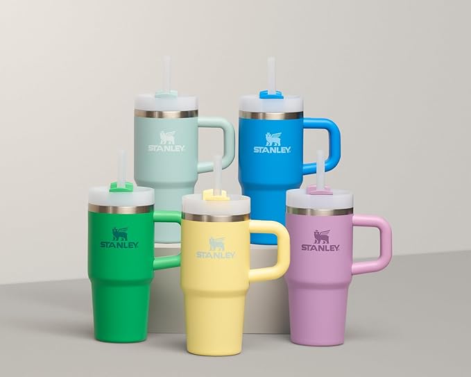 STANLEY Quencher H2.0 Tumbler with Handle and Straw 20 oz | Flowstate 3-Position Lid | Cup Holder Compatible for Travel | Insulated Stainless Steel Cup | BPA-Free | Meadow