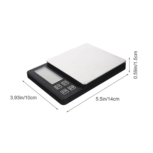 Professional Electronic Food Scale High Accuracy Gram Scale for Baking Cooking Food Jewelry with Large Platform and LCD Display USB Rechargeable