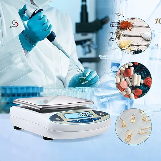Lab Scale 6000g x 0.01g Accuracy 0.01 High Precision Electronic Analytical Balance Laboratory Precision Scale Digital Kitchen Balance Scale Jewelry Scale Scientific Scale