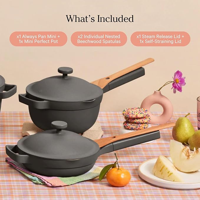 Our Place Mini Always Pan & Mini Perfect Pot Bundle | Multi-Functional Cookware Set Replaces 18 Pieces | Sage