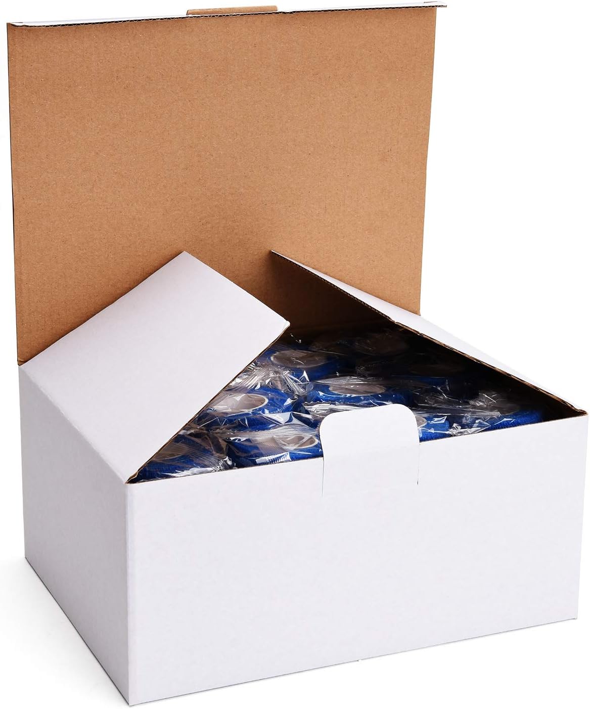 TOBWOLF 12PCS Self Adhesive Bandage, 4" x5yd / 10cmx4.5m Elastic Cohesive Bandage Wrap Athletic Gauze Roll, Non Woven Bandage Tape for Wrist Ankle Knee Leg Sprains Swelling - Navy Blue