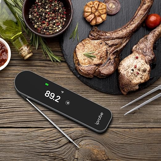 Meat Thermometer Digital -0.5 Sec Instant Read Food Thermometer for Cooking and Grilling Stocking Stuffers for Men Christmas Gifts for Men