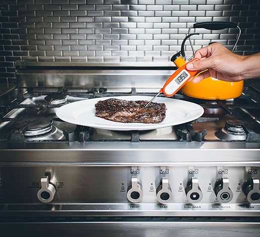 Lavatools Javelinยฎ Ultra-Fast 3-Second Digital Instant Read Meat Thermometer for Grill and Cooking, 2.75" Probe, Compact Foldable Design, Large Display, IP65 Water Resistant, NSF Certified โ Maize