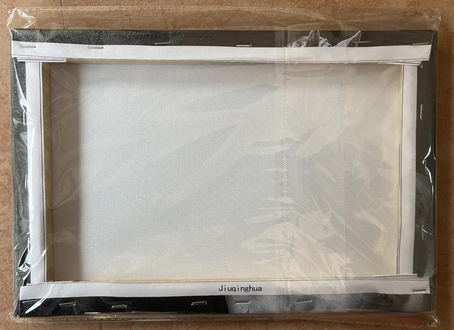 LK0650-Jiuqinghua Wall Art Canvas Print Picture White and Brown Horses 1 Panel Wild Animal Painting Artwork for Living Room Bedroom Office Home Wall Decor Stretched and Framed Ready to Hang