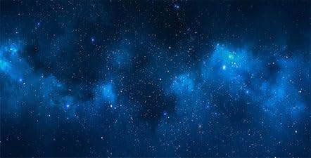 24X12IN Starry Aquarium Background, Art Starry Fish Tank Decorations Background, with 8 EVA Double-Sided Tape