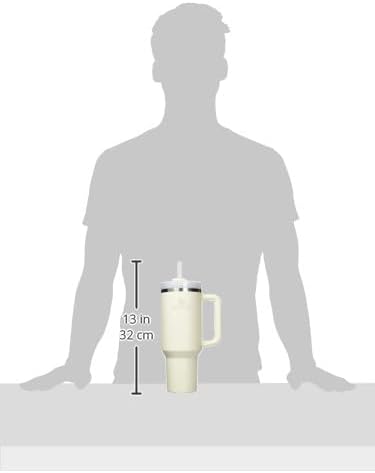 STANLEY Quencher H2.0 Tumbler with Handle and Straw 40 oz | Flowstate 3-Position Lid | Cup Holder Compatible for Travel | Insulated Stainless Steel Cup | BPA-Free | Cream 2.0