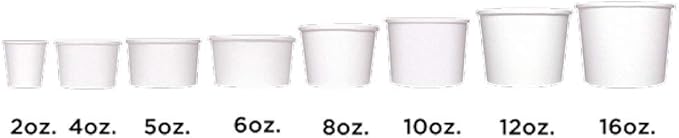 Karat [5oz - 1000 ct] Paper Ice Cream Cups for Hot/ Cold Food - Ideal for Ice Cream, Gelato, Yogurt and Snacks - White (C-KDP5W)