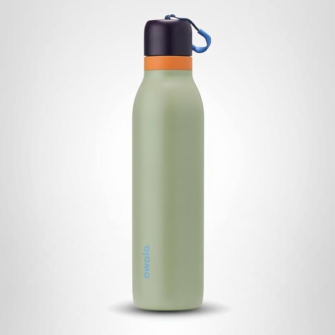 Owala FreeSip Twist Insulated Stainless Steel Water Bottle with Straw for Sports and Travel, BPA-Free, 24-oz, Blue/Green (Camo Cool)