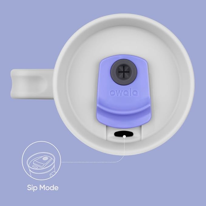 Owala Stainless Steel Triple Layer Insulated Travel Tumbler with Spill Resistant Lid, Straw, and Carry Handle, BPA Free, 40 oz, Light Purple (Whimsical Daydream) (Pack of 6)