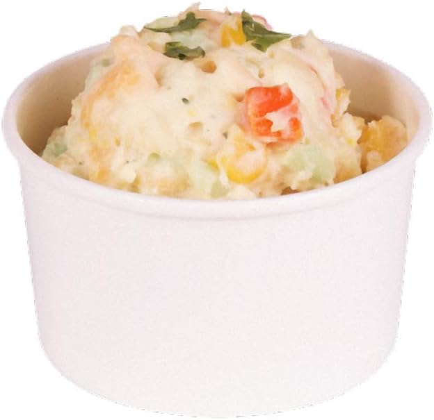 Karat [5oz - 1000 ct] Paper Ice Cream Cups for Hot/ Cold Food - Ideal for Ice Cream, Gelato, Yogurt and Snacks - White (C-KDP5W)