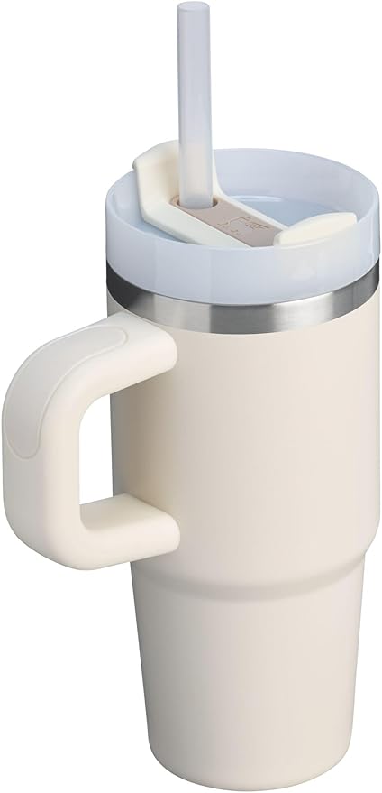 STANLEY Quencher H2.0 Tumbler with Handle and Straw 14 oz | Flowstate 3-Position Lid | Cup Holder Compatible for Travel | Insulated Stainless Steel Cup | BPA-Free | Cream 2.0