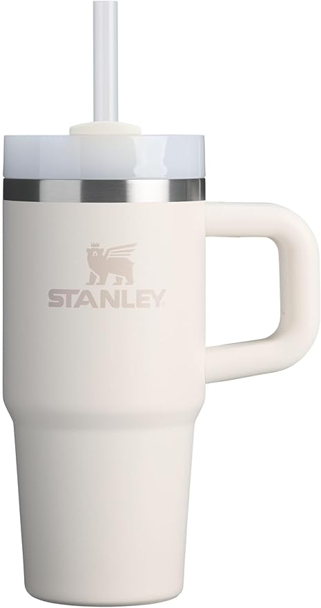 STANLEY Quencher H2.0 Tumbler with Handle and Straw 14 oz | Flowstate 3-Position Lid | Cup Holder Compatible for Travel | Insulated Stainless Steel Cup | BPA-Free | Cream 2.0