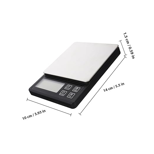 Professional Electronic Food Scale High Accuracy Gram Scale for Baking Cooking Food Jewelry with Large Platform and LCD Display USB Rechargeable