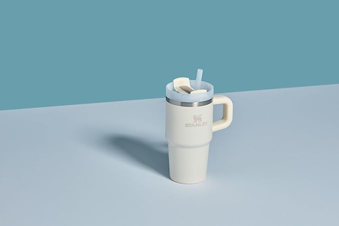 STANLEY Quencher H2.0 Tumbler with Handle and Straw 14 oz | Flowstate 3-Position Lid | Cup Holder Compatible for Travel | Insulated Stainless Steel Cup | BPA-Free | Cream 2.0