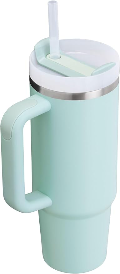 STANLEY Quencher H2.0 Tumbler with Handle and Straw 30 Ounces | Flowstate 3-Position Lid | Cup Holder Compatible for Travel | Insulated Stainless Steel Cup | BPA-Free | Seafoam