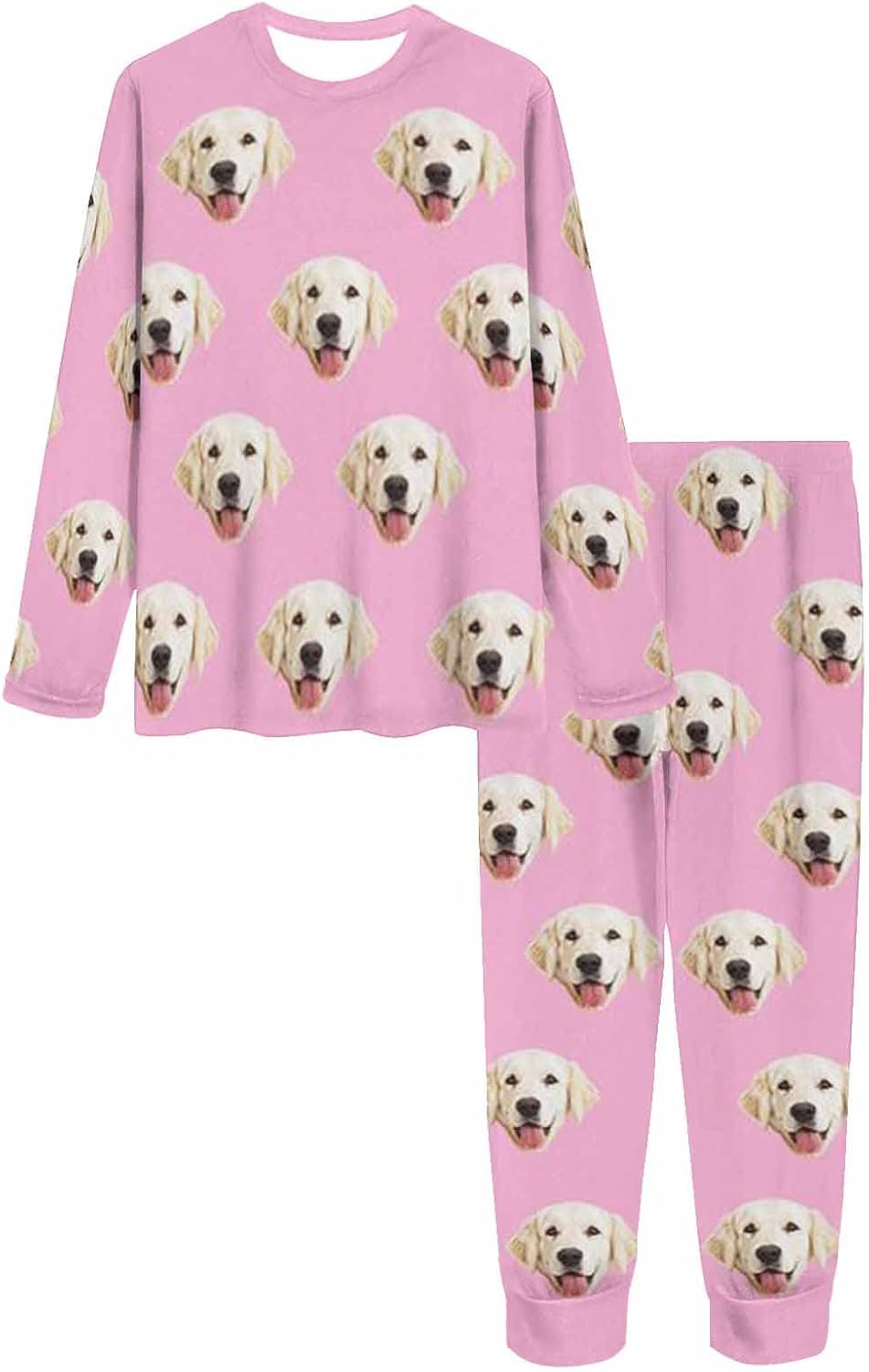 MyPupSocks Custom Face Pajamas Sets for Women, Personalized Photo Sleepwear XS-XXL