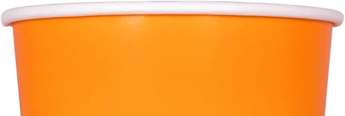 Karat [20oz - 600 ct] Paper Ice Cream Cups & Soup Bowls for Hot/ Cold Food - Ideal for Soup, Ice Cream, Gelato, Yogurt and Snacks - Orange