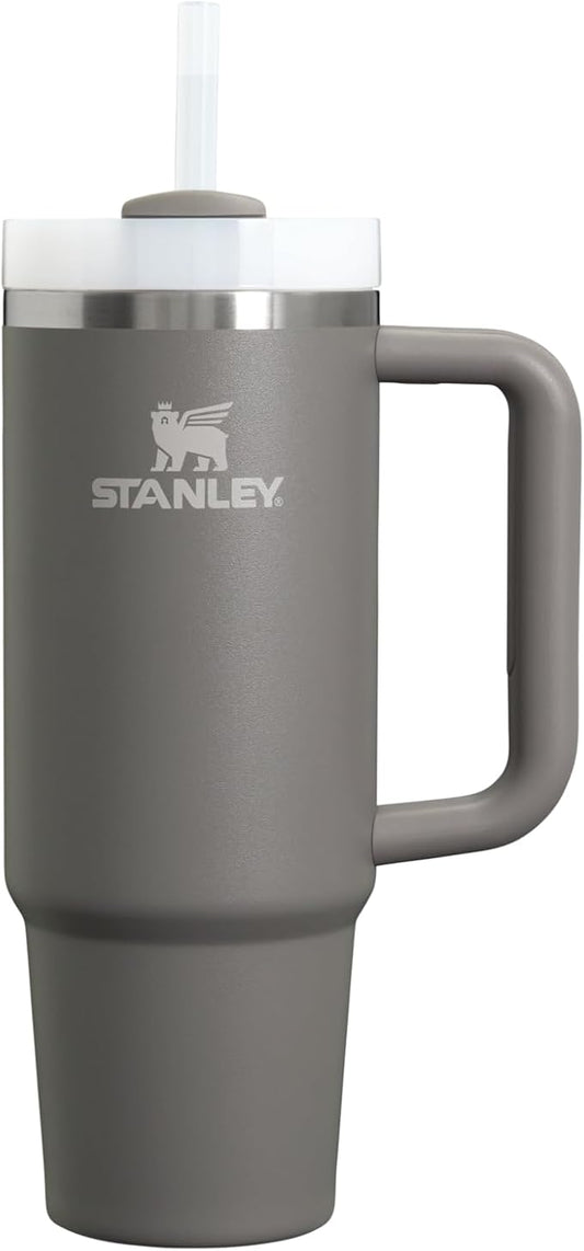 STANLEY Quencher H2.0 Tumbler with Handle and Straw 30 oz | Flowstate 3-Position Lid | Cup Holder Compatible for Travel | Insulated Stainless Steel Cup | BPA-Free | Stone