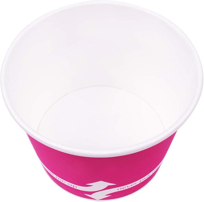 Karat [12oz - 1000 ct] Paper Ice Cream Cups & Soup Bowls for Hot/ Cold Food - Ideal for Soup, Ice Cream, Gelato, Yogurt and Snacks - Pink