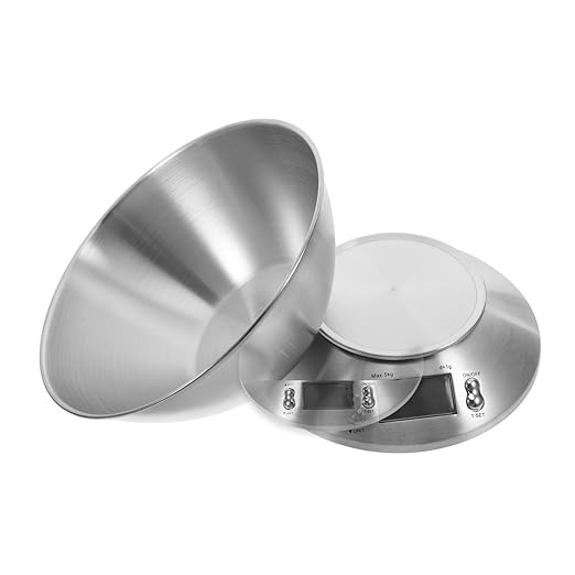 TEHAUX Stainless Steel Kitchen Scale Electronic Food Scale High Capacity for Home and Commercial Use Easy Operation Clear Display