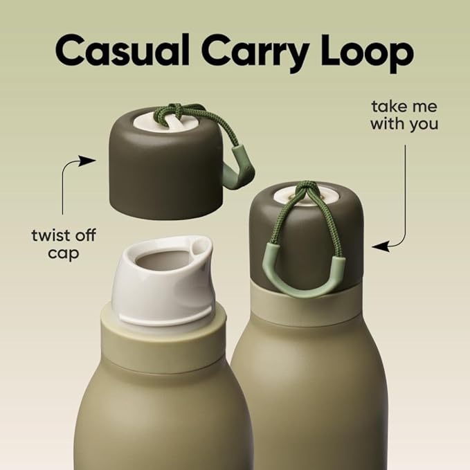 Owala FreeSip Twist Insulated Stainless Steel Water Bottle with Straw for Sports and Travel, BPA-Free, 24-oz, Off Road