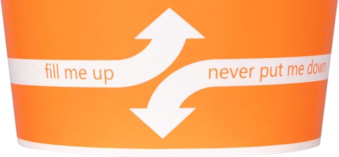 Karat [12oz - 1000 ct] Paper Ice Cream Cups & Soup Bowls for Hot/ Cold Food - Ideal for Soup, Ice Cream, Gelato, Yogurt and Snacks - Orange