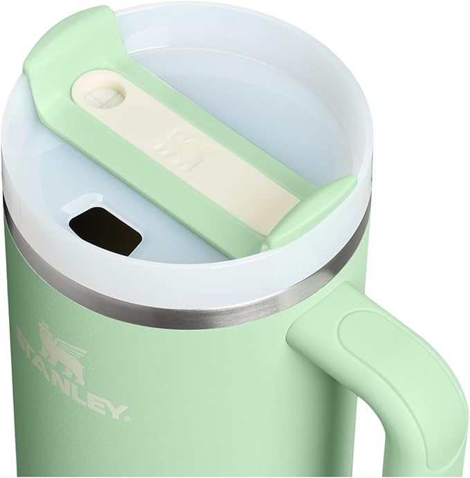 STANLEY Quencher H2.0 Tumbler with Handle and Straw 40 oz | Flowstate 3-Position Lid | Cup Holder Compatible for Travel | Insulated Stainless Steel Cup | BPA-Free | Pistachio