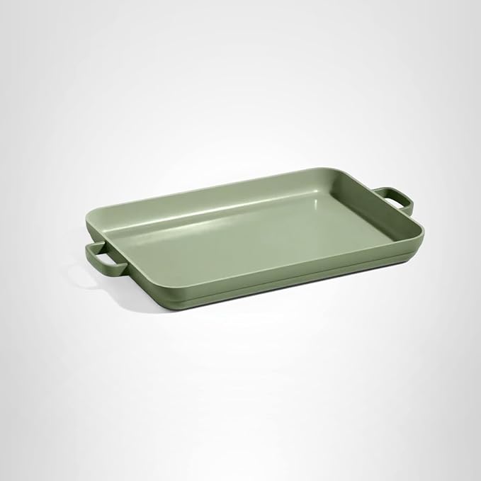 Our Place Griddle Pan - Versatile Nonstick Ceramic Sheet Pan & Stovetop Griddle | Toxin-Free, Dual-Use, with Ergonomic Handles | 5 Qt Capacity, Oven Safe up to 450°F | Sage