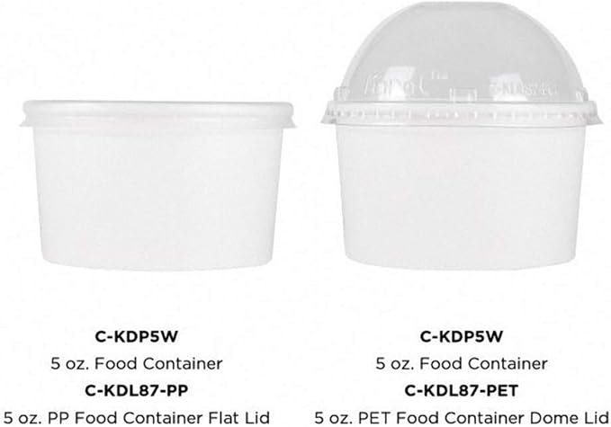 Karat [5oz - 1000 ct] Paper Ice Cream Cups for Hot/ Cold Food - Ideal for Ice Cream, Gelato, Yogurt and Snacks - White (C-KDP5W)
