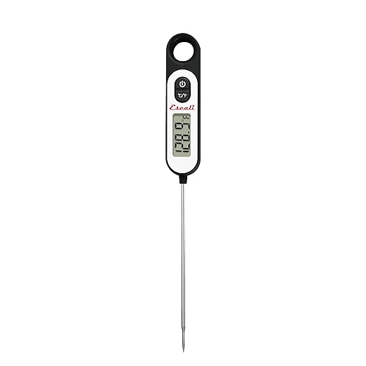 Escali Long Stem Digital Thermometer for Meat, Frying, Cooking, Candy and Kitchen Use, Extra Long 5.6-Inch Probe, Black