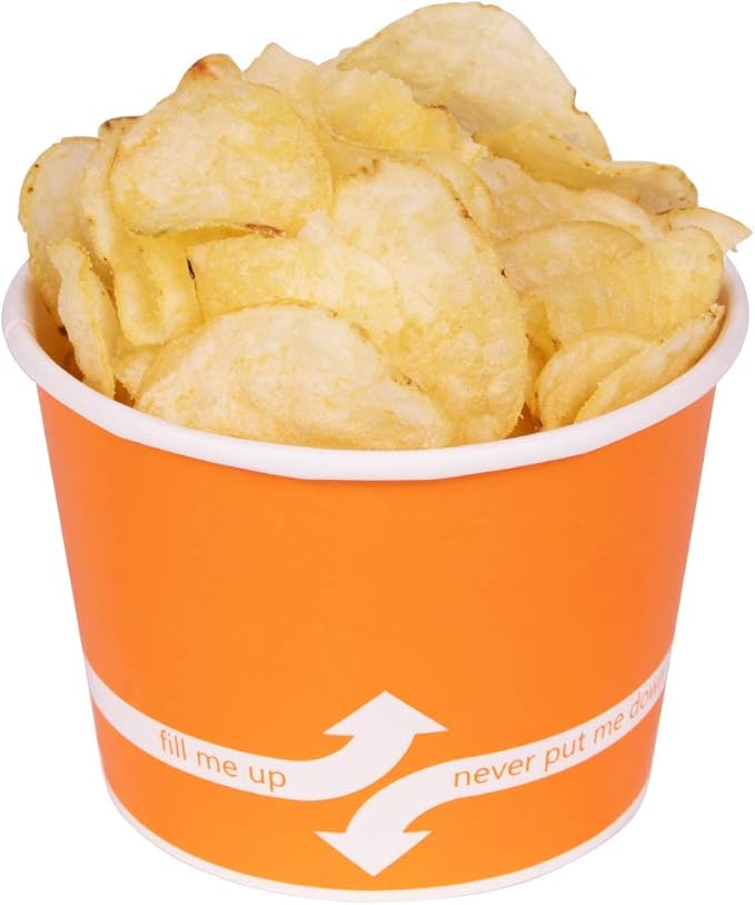 Karat [12oz - 1000 ct] Paper Ice Cream Cups & Soup Bowls for Hot/ Cold Food - Ideal for Soup, Ice Cream, Gelato, Yogurt and Snacks - Orange