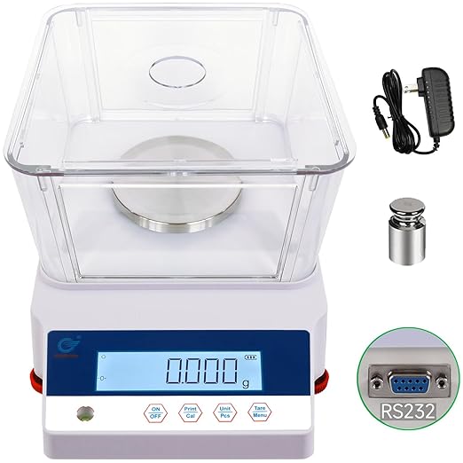 Lab Scale 300g X 0.001g High Precision Electronic Analytical Balance .001 Gram Accuracy Laboratory Lab Precision Scale Digital Kitchen Balance Scale Jewelry Scale Scientific Scales with RS232