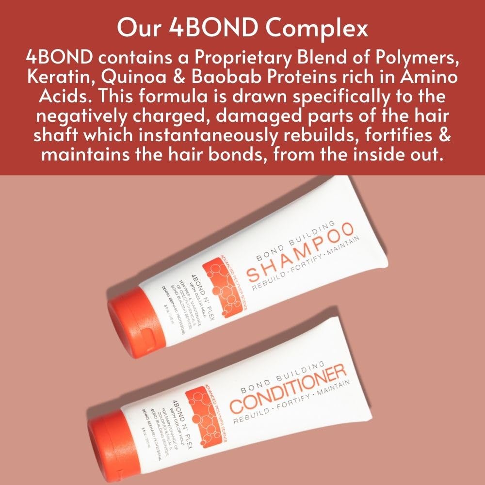 POWERTOOLS 4BOND Bond Building Shampoo | Restore Damaged Hair | Contains Advanced Polymers, Keratin, Baobab & Quinoa Proteins (8 Fl Oz)