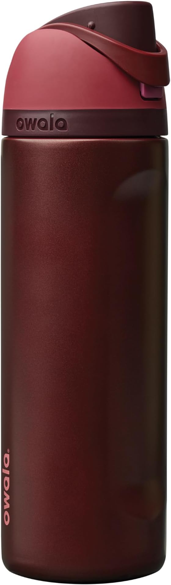 Owala FreeSip Insulated Stainless Steel Water Bottle with Straw, BPA-Free Sports Water Bottle, Great for Travel, 24 Oz, Black Cherry