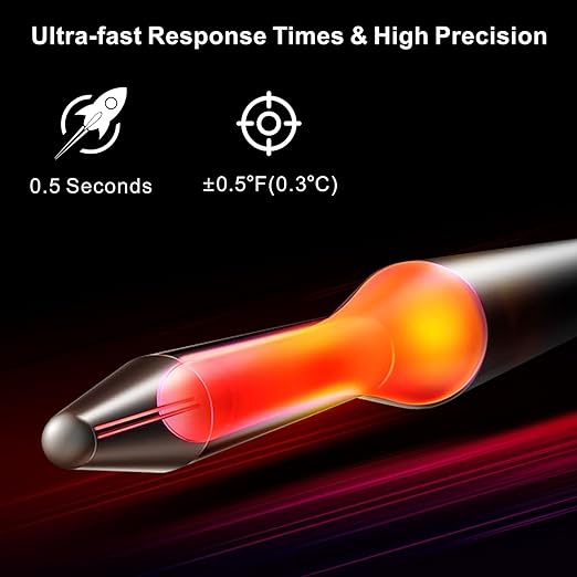 Meat Thermometer Digital -0.5 Sec Instant Read Food Thermometer for Cooking and Grilling Stocking Stuffers for Men Christmas Gifts for Men