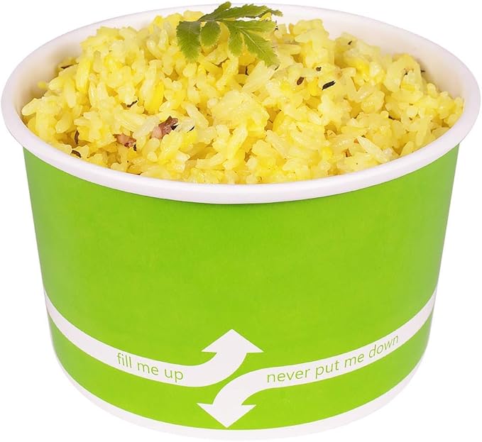 Karat [20oz - 600 ct] Paper Soup Bowls for Hot/ Cold Food - Ideal for Soup, NoodIes, Pasta and Snacks - Green