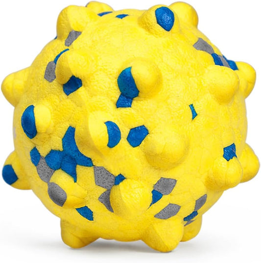 1.96'' Dog Balls for Dogs Aggressive Chewers Indestructible Tennis Durable Bouncy Interactive Dog Toy Balls for Fetch Game Floating Training(Yellow Small)