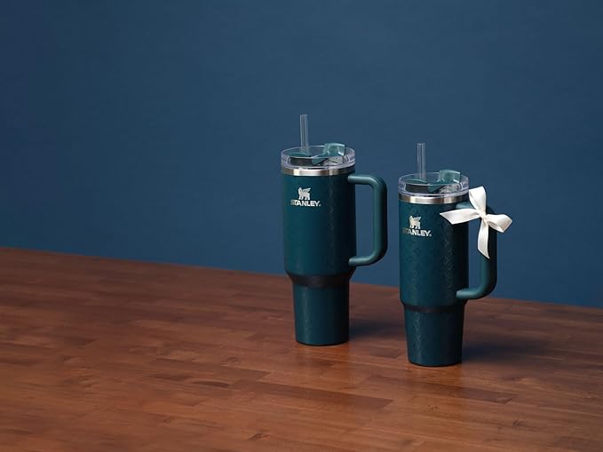 STANLEY Quencher H2.0 Tumbler with Handle and Straw 40 oz | Flowstate 3-Position Lid | Cup Holder Compatible for Travel | Insulated Stainless Steel Cup | BPA-Free | Ponderosa Star