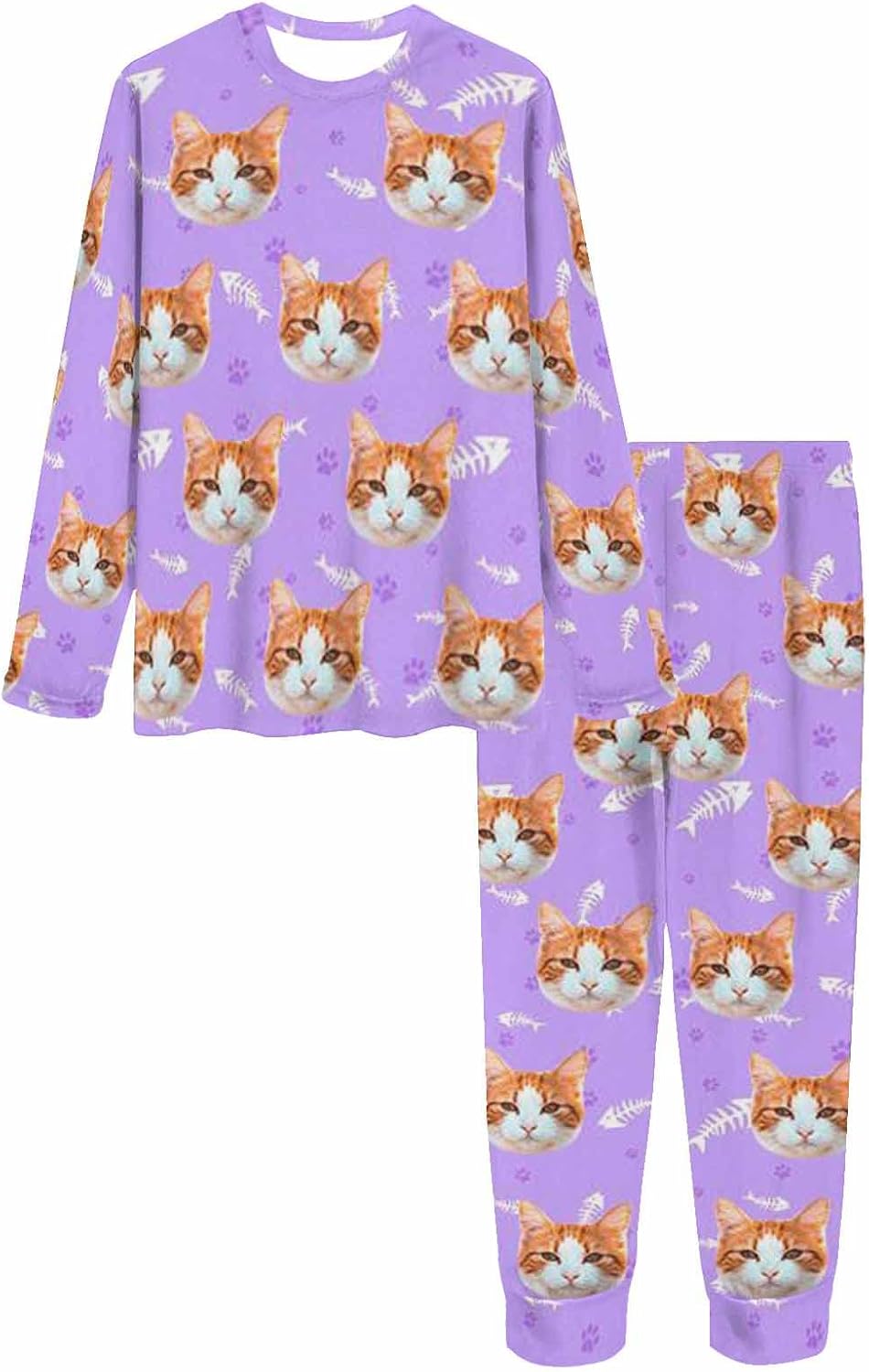 MyPupSocks Custom Face Pajamas Sets for Women, Personalized Photo Sleepwear XS-XXL