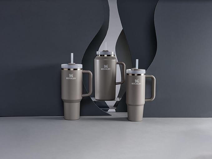 STANLEY Quencher H2.0 Tumbler with Handle and Straw 30 oz | Flowstate 3-Position Lid | Cup Holder Compatible for Travel | Insulated Stainless Steel Cup | BPA-Free | Ash