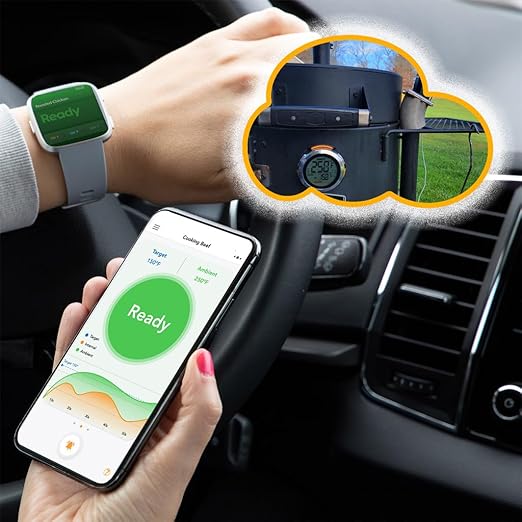 ProTemp S1 Patented Smart Grill Gauge Thermometer Hub Wi-Fi and Bluetooth for Weber Big Green Egg Grills Smoker Offset Upgrade Replacement Accessories (BGE Version, Suitable for Big Green Egg)