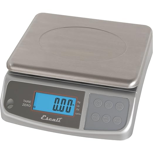 San Jamar Digital Food Scale, Battery Operated with 66 Pound Capacity for Cooking, Baking, Meal Prep, Diet Tracking, Stainless Steel, 6.82 Pounds, Silver