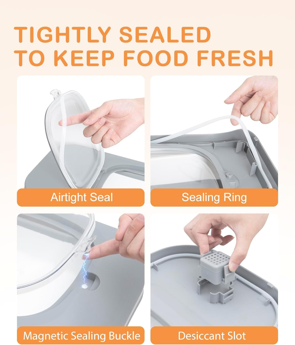 10-26 LBS Dog Food Storage Container,Collapsible Dog Food Containers with Airtight Lid,Pet Food Storage Container,Cat Food Storage Container with Scoops and Measuring Cups