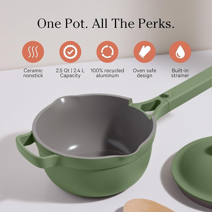 Our Place Mini Always Pan & Mini Perfect Pot Bundle | Multi-Functional Cookware Set Replaces 18 Pieces | Sage
