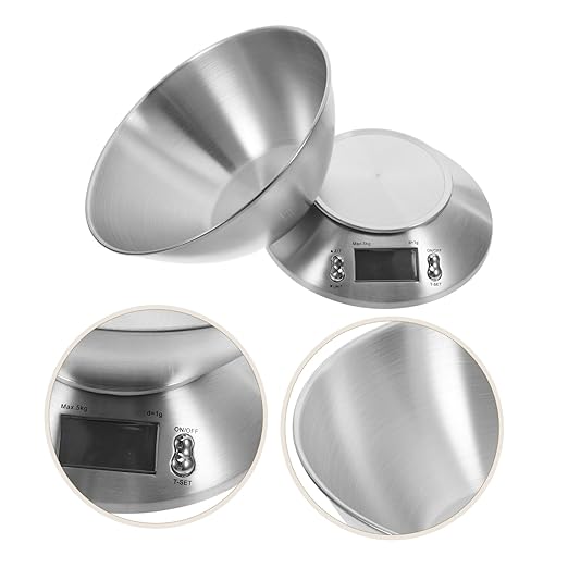 TEHAUX Stainless Steel Kitchen Scale Electronic Food Scale High Capacity for Home and Commercial Use Easy Operation Clear Display