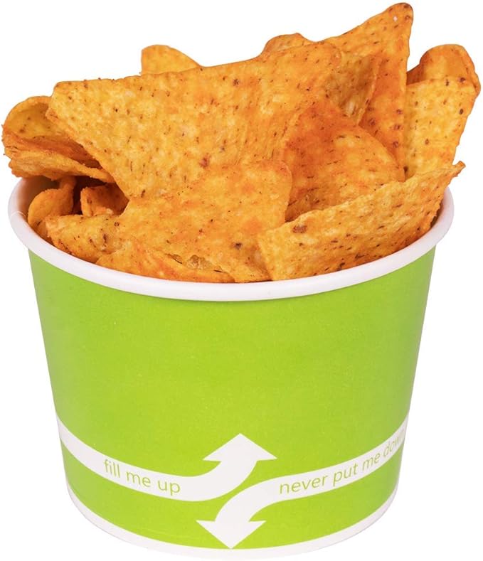 Karat [12oz - 1000 ct] Paper Ice Cream Cups & Soup Bowls for Hot/ Cold Food - Ideal for Soup, Ice Cream, Gelato, Yogurt and Snacks - Green