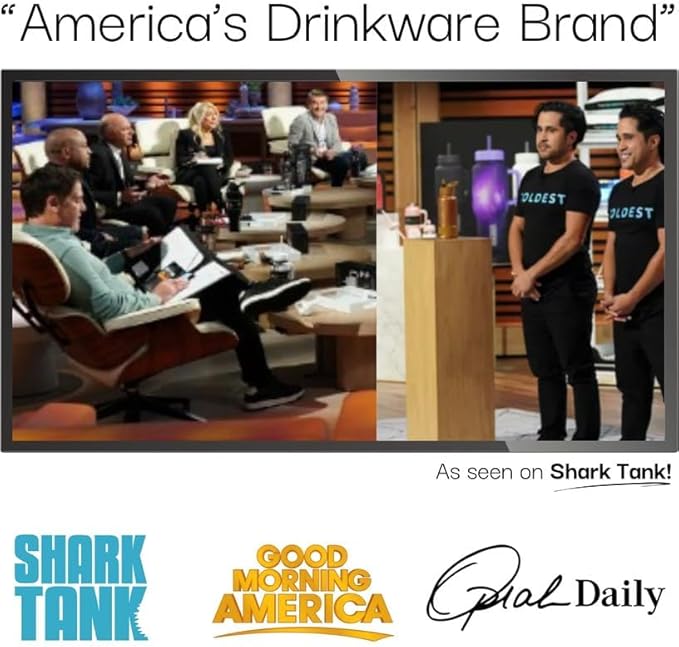 Coldest Tumbler with Handle and Straw - 100% Leak Proof Insulated Tumbler with Lid and Straw (3 Lids) - Stainless Steel Tumblers for Women & Men - Cup Holder Friendly Base, 36 oz (Blue Checkers)