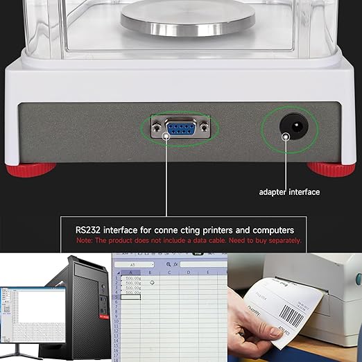 Lab Scale 300g X 0.001g High Precision Electronic Analytical Balance .001 Gram Accuracy Laboratory Lab Precision Scale Digital Kitchen Balance Scale Jewelry Scale Scientific Scales with RS232