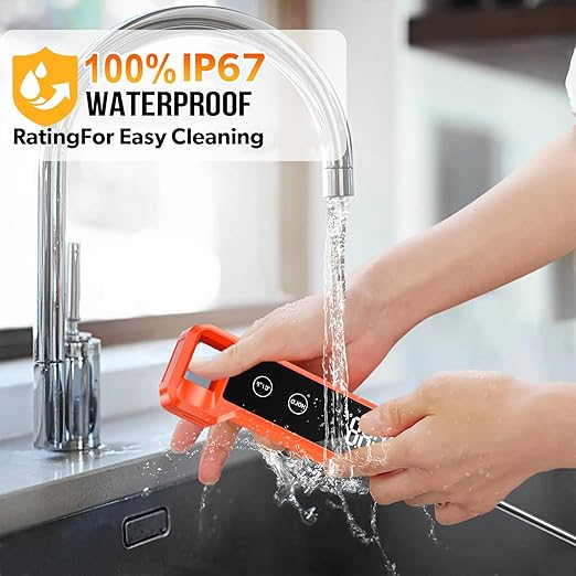 Meat Thermometer Digital Instant Read Food Thermometer for Cooking, Waterproof Kitchen Thermometers with Backlight, Magnet, Auto-Rotating, BBQ Thermometer for Grill Smoker Oil Fry Candy Thermometer