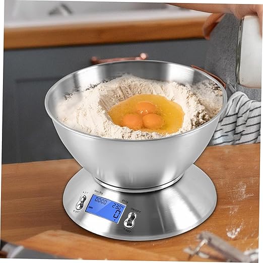TEHAUX Stainless Steel Kitchen Scale Electronic Food Scale High Capacity for Home and Commercial Use Easy Operation Clear Display